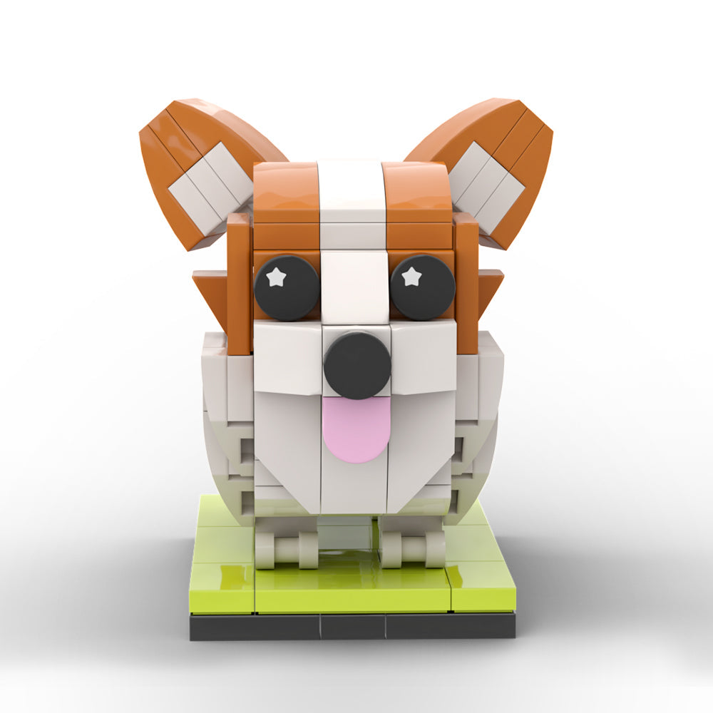 Christmas Corgi Fully Body Puppy Customizable Corgi 1 Dog Photo Custom Brick Figures Small Particle Block Brick Me Figures Customized Corgi Only