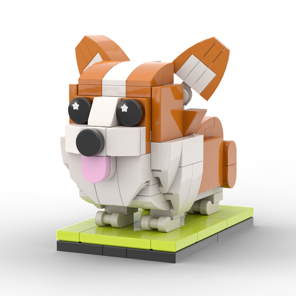 Christmas Corgi Fully Body Puppy Customizable Corgi 1 Dog Photo Custom Brick Figures Small Particle Block Brick Me Figures Customized Corgi Only